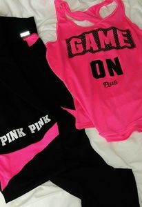 Pink by V.S leggings and tank